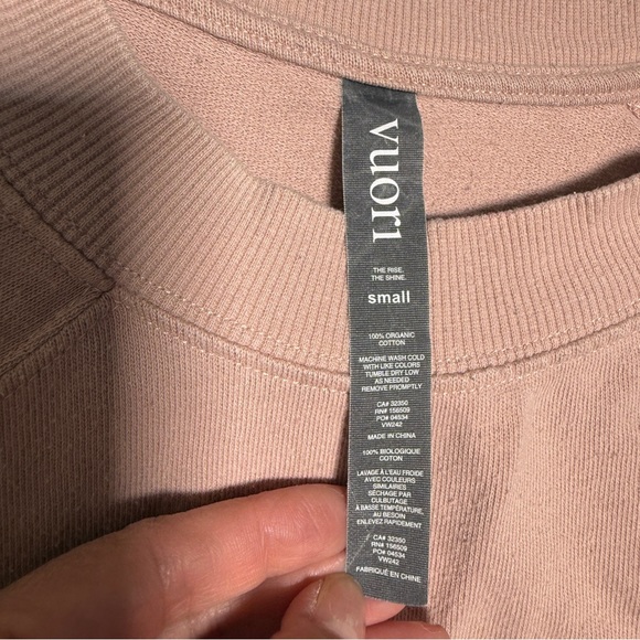 Vuori Women's Relaxed Cropped Sweatshirt - Dusty Rose Small - Picture 3 of 7